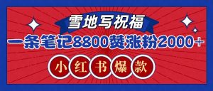 一条笔记8800+赞，涨粉2000+，火爆小红书的recraft雪地写祝福玩法(附提示词及工具)-梦想波浪
