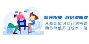 聚光投放底层逻辑课,从基础知识到计划搭建,助你降低开口成本十倍-梦想波浪