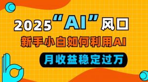 2025“ AI ”风口，新手小白如何利用ai，每月收益稳定过万-梦想波浪