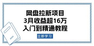 网盘拉新项目：3月收益超16万，入门到精通教程-梦想波浪