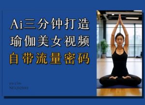 Ai3分钟打造瑜伽美女视频,自带流量密码-梦想波浪
