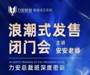 力安深圳闭门会：浪潮式发售，手把手教你做批量搞定成交-梦想波浪