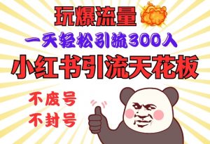 小红书引流天花板,玩爆流量,一天轻松引流300人,安全操作-梦想波浪