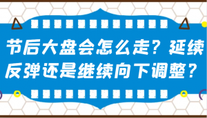 某公众号付费文章：节后大盘会怎么走？延续反弹还是继续向下调整？-梦想波浪