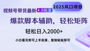 视频号带货最新4.0玩法,作品制作简单,当天起号,复制粘贴,轻松矩阵...-梦想波浪
