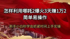 怎样利用哪吒2爆火3天赚1万2简单易操作新手小白秒学会抓紧时间上手实操-梦想波浪