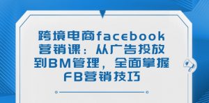 跨境电商facebook营销课：从广告投放到BM管理，全面掌握FB营销技巧-梦想波浪