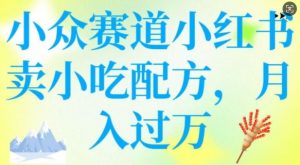 小众赛道小红书卖小吃配方，操作简单，月入过W-梦想波浪