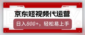京东带货代运营,2025年翻身项目,只需上传视频,单月稳定变现8k【揭秘】-梦想波浪