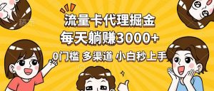 流量卡代理掘金，0门槛，每天躺赚3000+，多种推广渠道，新手小白轻松上手-梦想波浪
