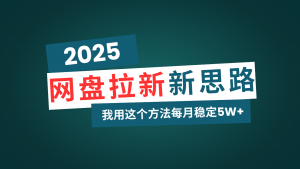 网盘拉新玩法再升级,我用这个方法每月稳定5W+适合碎片时间做-梦想波浪