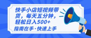 2025最新快手小店运营，单日变现500+  新手小白轻松上手！-梦想波浪
