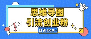 暴力引流全平台通用思维导图引流玩法ai一键生成日引200+-梦想波浪