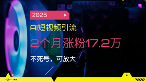 2025AI短视频引流，2个月涨粉17.2万，不死号，可放大-梦想波浪