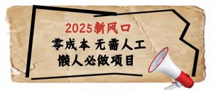 2025新风口，懒人必做项目，零成本无需人工，轻松上手无门槛-梦想波浪