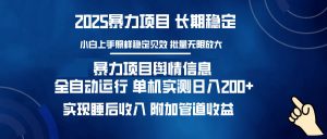 暴力项目舆情信息：多平台全自动运行 单机日入200+ 实现睡后收入-梦想波浪