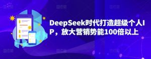 DeepSeek时代打造超级个人IP,放大营销势能100倍以上-梦想波浪