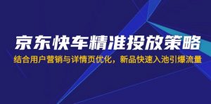 京东快车精准投放策略，结合用户营销与详情页优化，新品快速入池引爆流量-梦想波浪