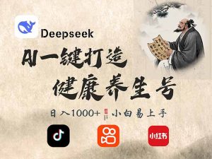 DeepSeek做养生号，一条作品涨粉2万+，轻松日入300+-梦想波浪
