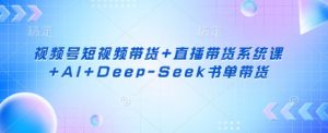 视频号短视频带货+直播带货系统课+AI+Deep-Seek书单带货-梦想波浪