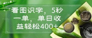 看图识字，5秒一单，单日收益轻松400+-梦想波浪