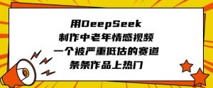 用DeepSeek制作中老年情感视频,一个被严重低估的赛道,条条作品上热门-梦想波浪