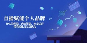 直播赋能个人品牌:IP人设塑造、内容策划、连麦运营、带货转化及复盘优化-梦想波浪