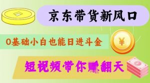 最新京东短视频带货代运营秘籍，轻松躺挣【揭秘】-梦想波浪