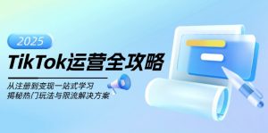 TikTok运营全攻略,从注册到变现一站式学习,揭秘热门玩法与限流解决方案-梦想波浪