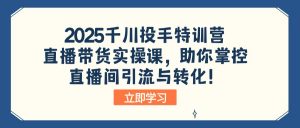 2025千川投手特训营：直播带货实操课，助你掌控直播间引流与转化！-梦想波浪