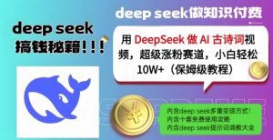 用DeepSeek做AI古诗词视频，超级涨粉赛道，小白轻松涨粉10W+(保姆级教程)-梦想波浪