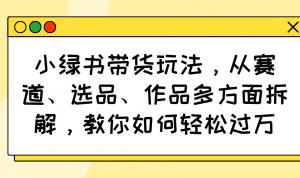 小绿书带货玩法,从赛道、选品、作品多方面拆解,教你如何轻松过万-梦想波浪