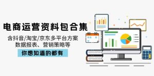 电商运营资料包合集，含抖音/淘宝/京东多平台方案，数据报表、营销策略等-梦想波浪