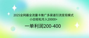 2025全网最全流量卡推广多渠道引流变现模式,小白轻松月入20000+-梦想波浪