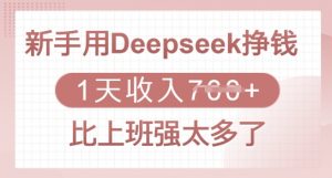 新手用Deepseek挣钱,1天收入多张,比上班强太多了-梦想波浪