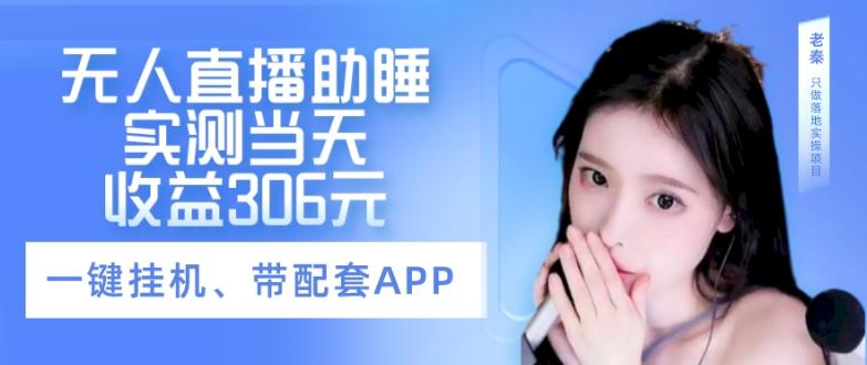 无人直播助睡、实测当天变现306元、一键挂机即可-梦想波浪