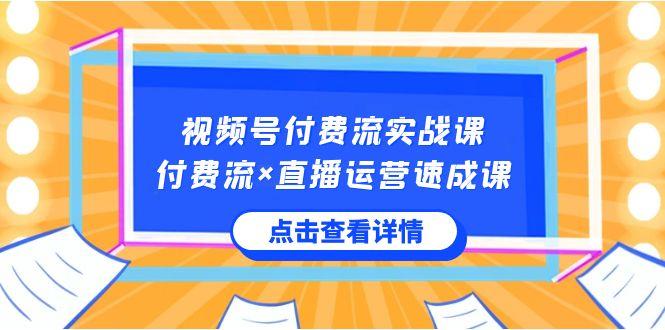 视频号付费流实战课，付费流×直播运营速成课，让你快速掌握视频号核心运营技能-梦想波浪
