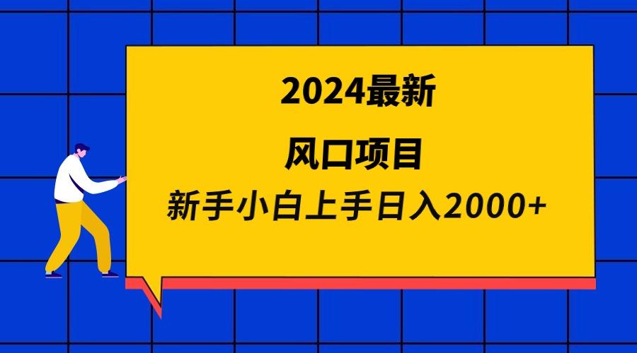 (9483期)2024最新风口项目 新手小白日入2000+-梦想波浪