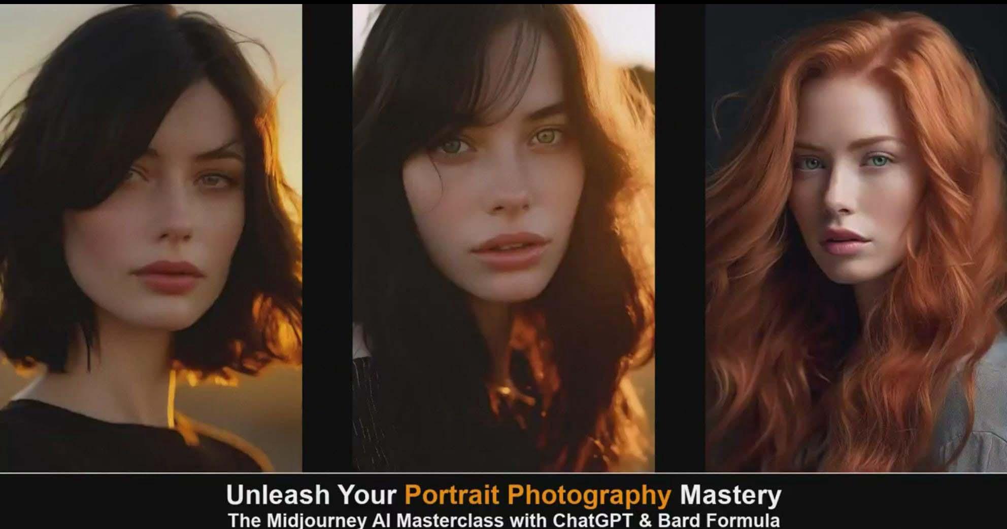 图片[3]-(9312期)Midjourney v5 ChatGPT 和 Bard AI人工智能人像摄影大师班-15节-中英字幕-梦想波浪