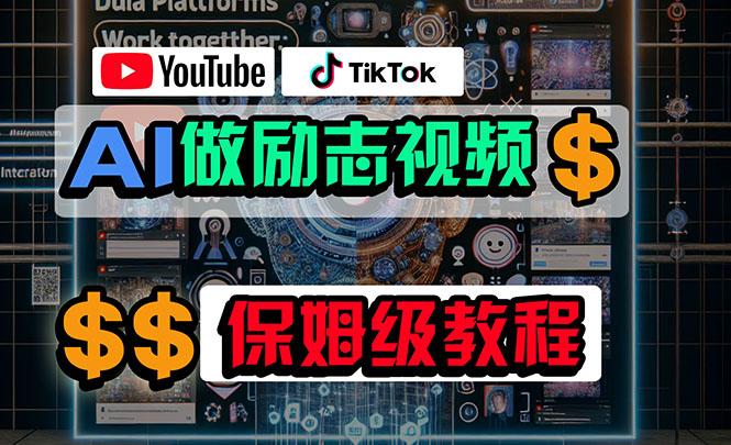 利用AI制作励志视频,在YouTube和TikTok赚钱,小白可做(附工具-梦想波浪