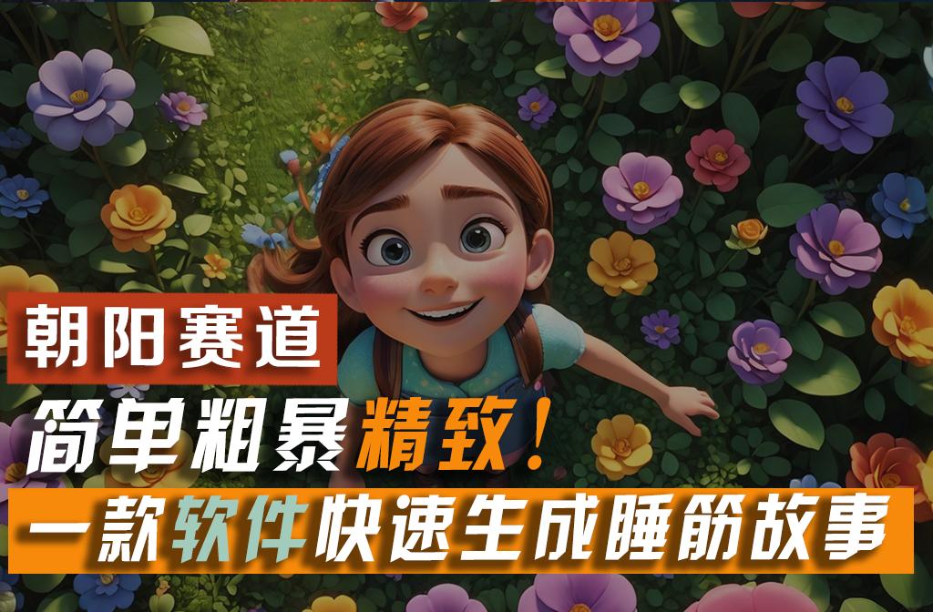 利用一款软件5分钟一条爆款睡筋故事，简单粗暴精致！小白月入2w+-梦想波浪