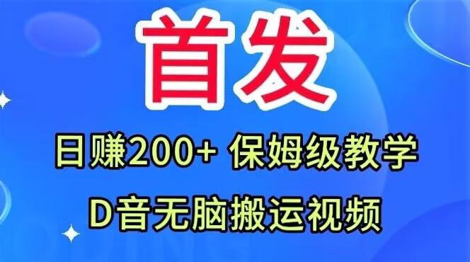 首发，抖音无脑搬运视频，日赚200+保姆级教学【揭秘】-梦想波浪