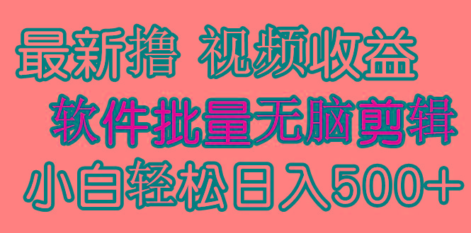 (9569期)发视频撸收益,软件无脑批量剪辑,第一天发第二天就有钱-梦想波浪