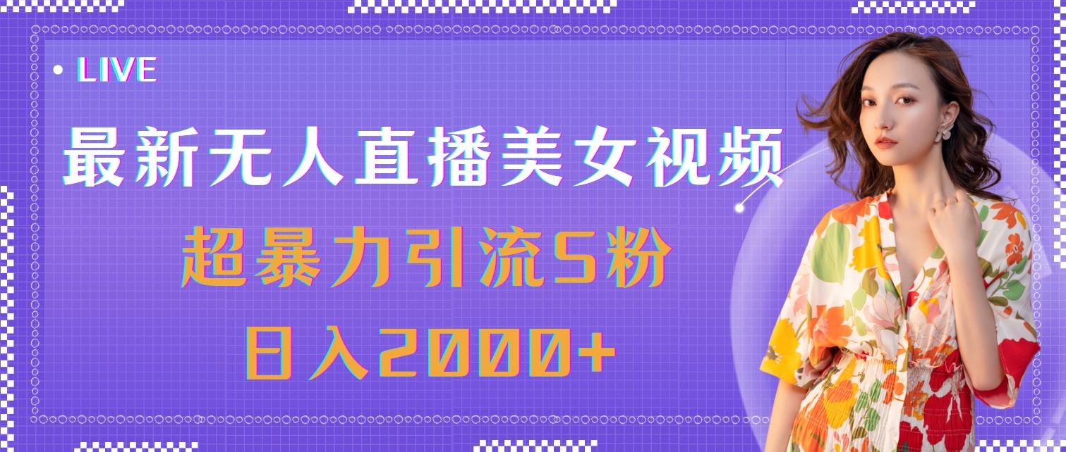 最新无人直播美女视频,超暴力引流S粉日入2000+-梦想波浪
