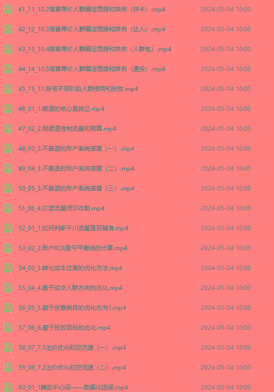 图片[3]-2024单品正价起号，直播素材投流选品：选品课+投流课+素材课+卡首屏/100节-梦想波浪