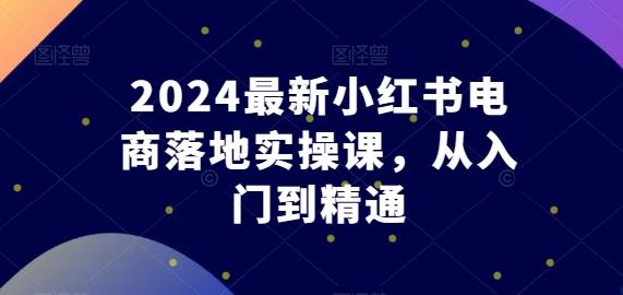 2024最新小红书电商落地实操课，从入门到精通-梦想波浪