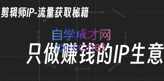 小钱老师·剪辑师个人ip流量思维与运营策略课-梦想波浪