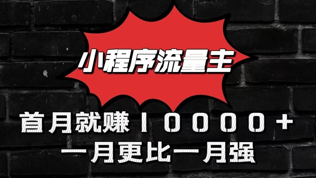 小程序流量主首月就赚10000+,一月更比一月强!小本创业首选-梦想波浪