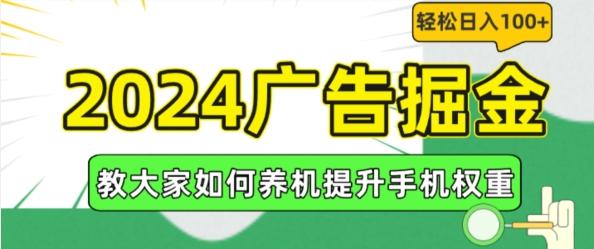 2024广告掘金,教大家如何养机提升手机权重,轻松日入100+【揭秘】