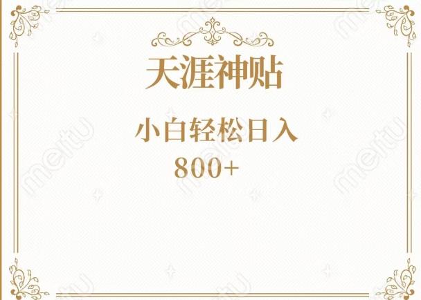 神级项目！天涯神贴再现江湖！小白轻松入手，三个月变现10w+-梦想波浪